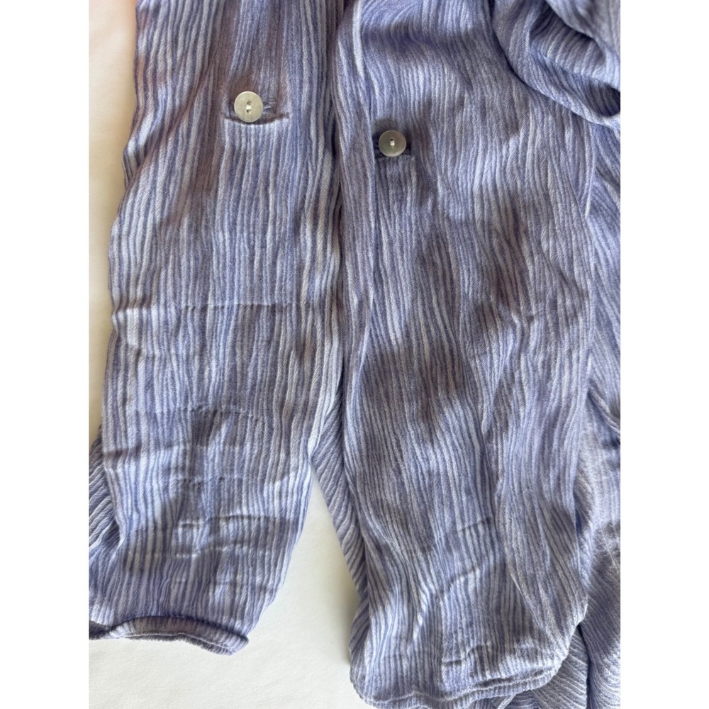 Soft Surroundings Crinkle Asymmetric Cowl Neck Tunic Top Boho Size Petite Large - Picture 11 of 12